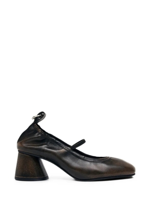 ALOHAS Rhiane leather square-toe pumps - Brown