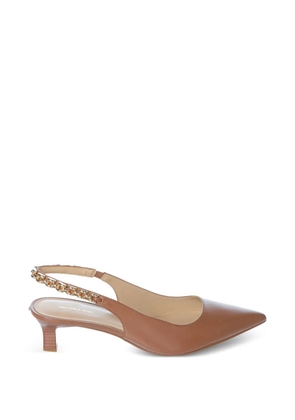 Michael Michael Kors Marcia chain-link slingback pumps - Brown
