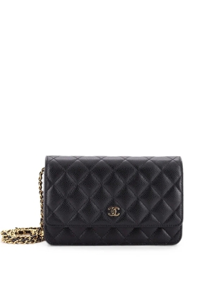 CHANEL Pre-Owned Wallet on Chain Quilted Caviar crossbody bag - Black