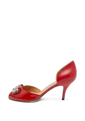 Ferragamo Pre-Owned Belinda embellished sandals - Red