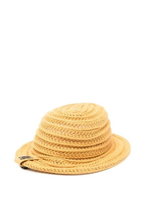 Casadei logo-patch bucket hat - Yellow