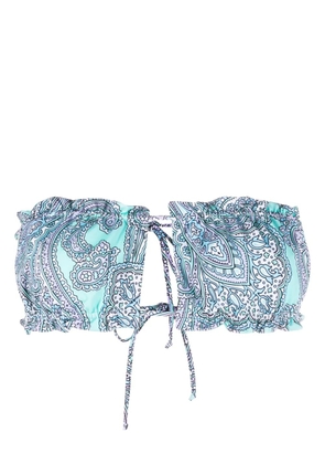 MC2 Saint Barth Lyam paisley-print bikini top - Green