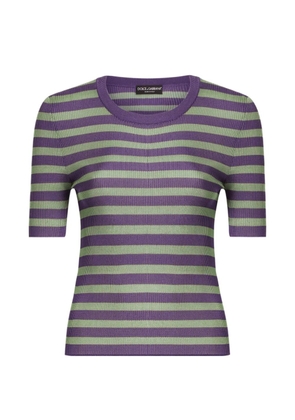 Dolce & Gabbana striped knitted top - Green