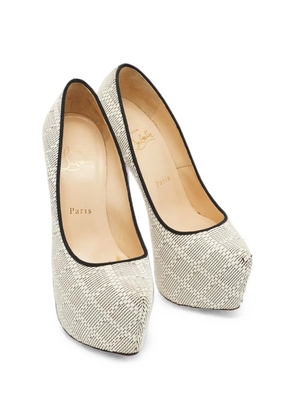 Christian Louboutin Pre-Owned Daffodile raffia platform pumps - Neutrals