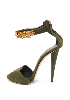 Giuseppe Zanotti Vintage leather heeled sandals - Green