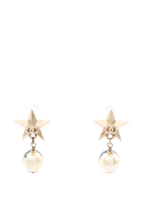 CHANEL Pre-Owned Coco Mark star earrings - Gold