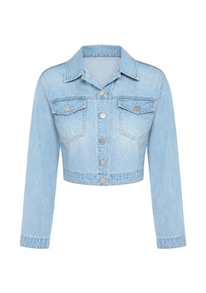 L'Agence Dakota cropped denim jacket - Blue