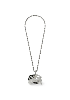 Off-White Wizard strass-embellished necklace - Silver