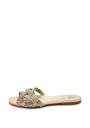 Gina crystal-embellished sandals - Silver
