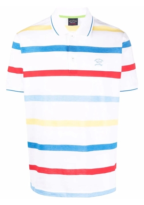 Paul & Shark striped short-sleeve polo shirt - White