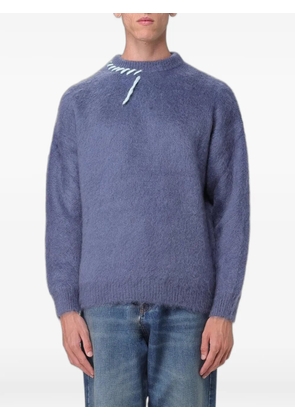 Bonsai contrast-stitch sweater - Blue