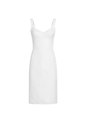 Dolce & Gabbana corsetry brocade dress - White