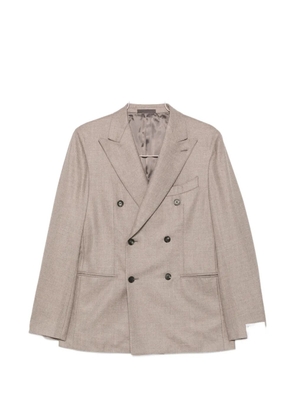 Caruso Aida double-breasted buttoned blazer - Neutrals