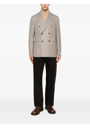 Caruso Aida double-breasted buttoned blazer - Neutrals