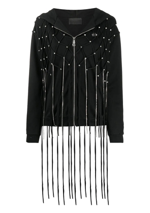 Philipp Plein fringe detail jacket - Black