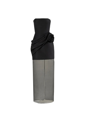 Carolina Herrera strapless gown with sheer organza skirt - Black