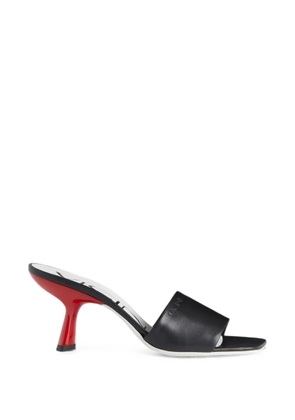 Giuseppe Zanotti sculptural-heel square-toe mules - Black
