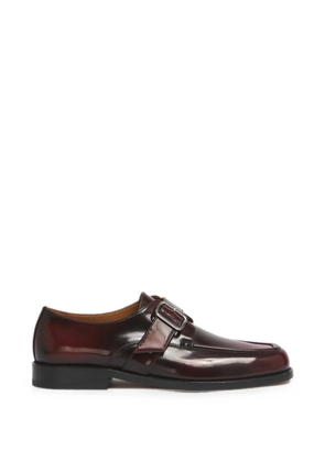 Marni burgundy shaded leather Bambi buckle shoes - Red