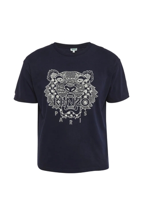 Kenzo Pre-Owned logo-embroidered T-shirt - Blue
