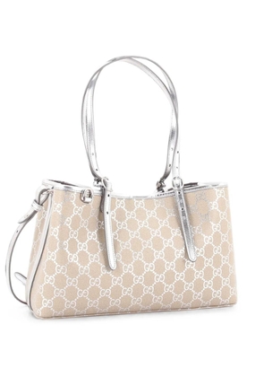 Gucci Pre-Owned Emblem GG Coated Canvas Small tote bag - Neutrals