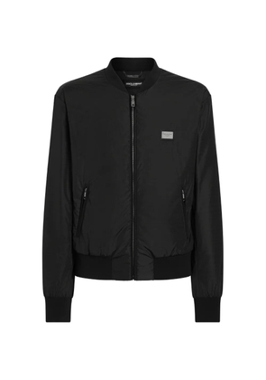 Dolce & Gabbana logo-tag track jacket - Black