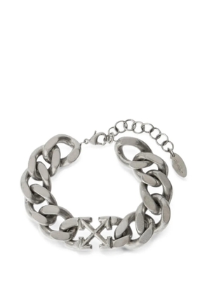 Off-White Arrow curb-chain bracelet - Silver