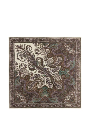 Ralph Lauren Collection paisley crepe de chine scarf - Brown
