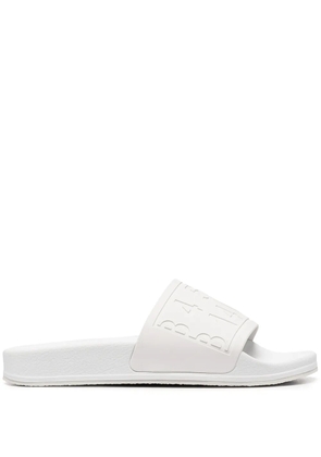 MM6 Maison Margiela logo embossed slide slippers - White