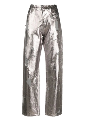 Diesel metallic-effect distressed jeans - Grey
