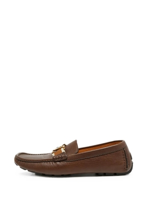 Louis Vuitton Pre-Owned Monte Carlo logo-plaque loafers - Brown