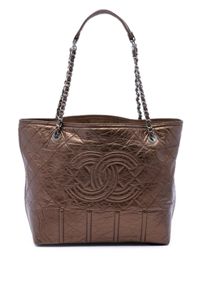 CHANEL Pre-Owned 2008-2009 Distressed Calfskin Shopping In Moscow tote bag - Brown