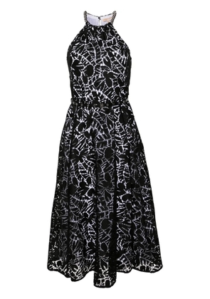 Michael Michael Kors broderie-anglaise belted midi dress - Black