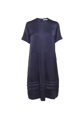 Celine Pre-Owned pleated satin midi dress - Blue