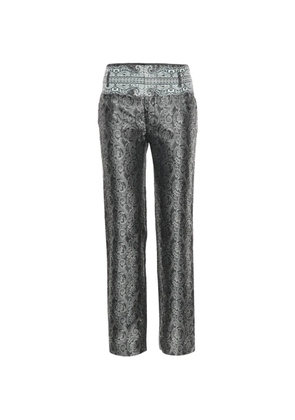Balenciaga Pre-Owned Baroque-paisley brocade trousers - Grey