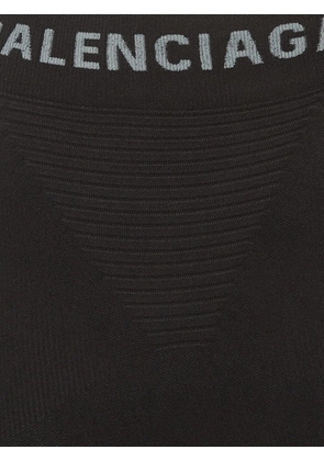 Balenciaga Pre-Owned logo-intarsia leggings - Black