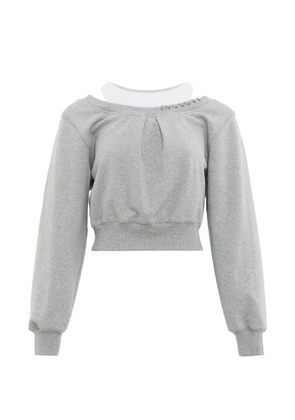 3.1 Phillip Lim layered ring-embellished sweatshirt - Grey