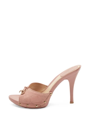 Christian Dior Pre-Owned logo-charm mules - Pink