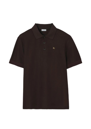 Burberry logo-embroidered polo shirt - Brown
