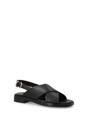 FRAU crossover-strap leather sandals - Black