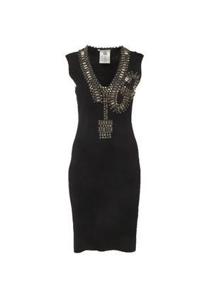 Givenchy Pre-Owned crystal-embellishment sleeveless stretch-knit mini dress - Black