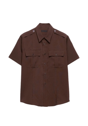Prada patch-pocket short-sleeve shirt - Brown