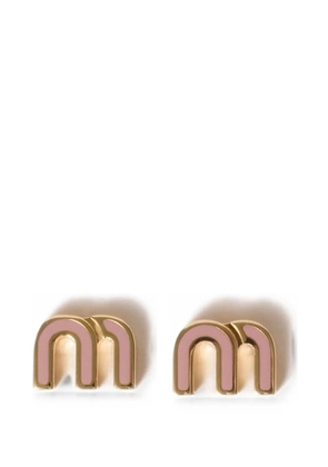 Miu Miu logo earrings - Pink