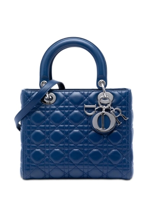 Christian Dior Pre-Owned 2012 Medium Lambskin Cannage Lady Dior satchel - Blue