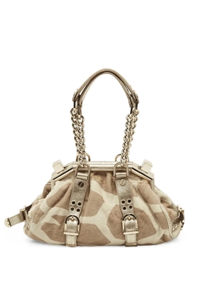 Versace Pre-Owned Madonna giraffe-print satchel bag - Neutrals