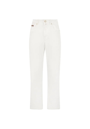 Billionaire BB monogram straight-leg jeans - White
