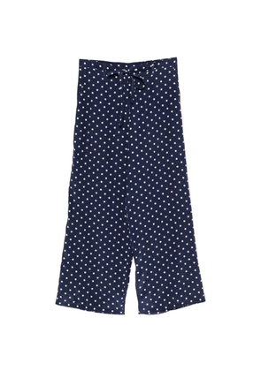 P.A.R.O.S.H. polka-dot drawstring-waist trousers - Blue