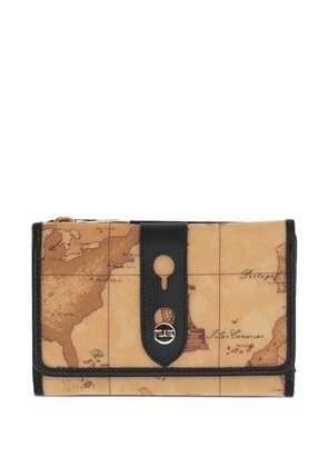 ALVIERO MARTINI 1° CLASSE Geo Classic map-print wallet - Neutrals