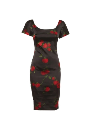 Dolce & Gabbana Pre-Owned tomato-print midi dress - Black