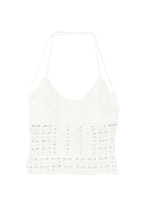 Frankies Bikinis x Jennie Nari crochet halterneck tankini - Neutrals