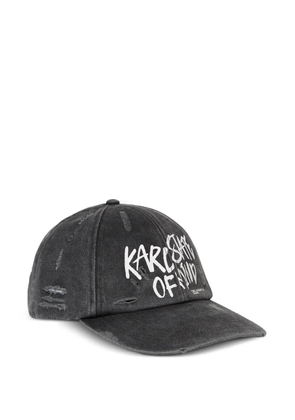 Karl Lagerfeld Jeans washed distressed-effect baseball cap - Grey